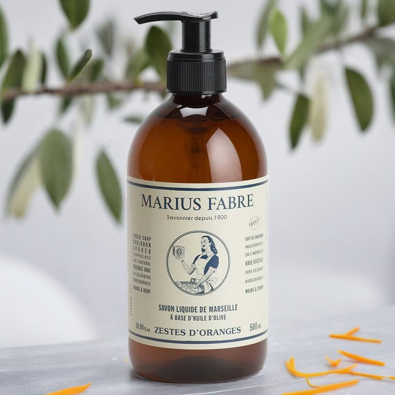 Savon liquide de Marseille aux zestes d'oranges - 500ml