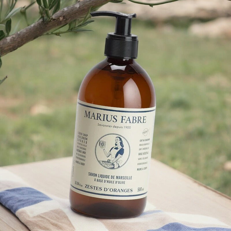 Savon liquide de Marseille aux zestes d'oranges - 500ml