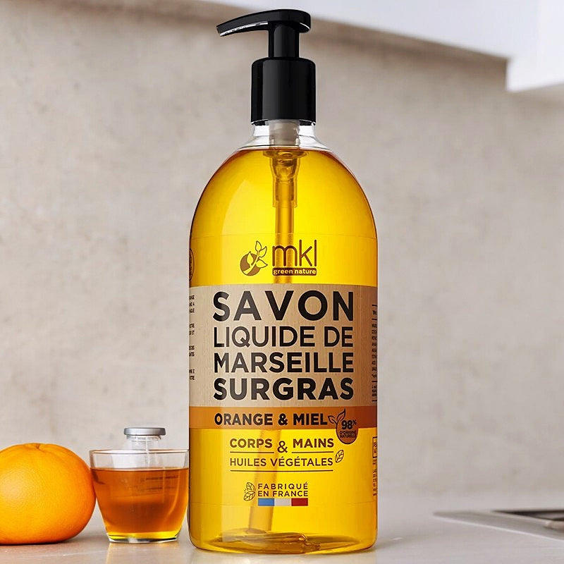 Marseiller Flüssigseife Orange & Honig 1l