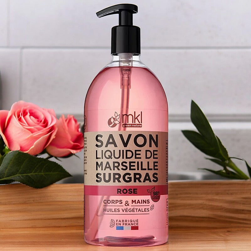Savon liquide de Marseille rose 1l