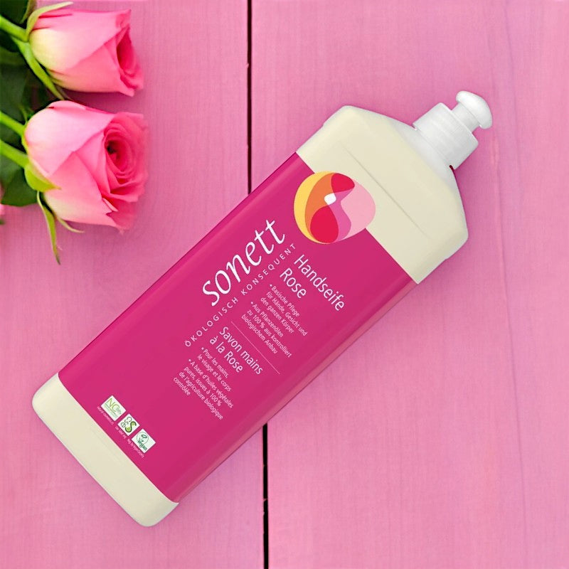Savon liquide mains, visage & corps rose ECO - 1l