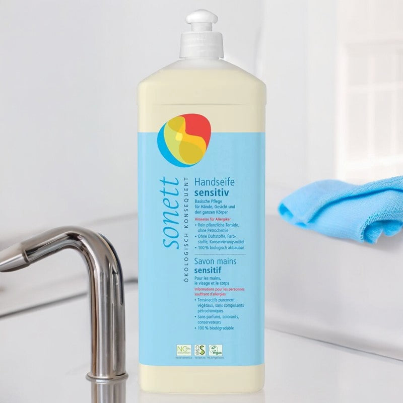 Savon liquide mains, visage & corps sensitif sans parfum ECO - 1l