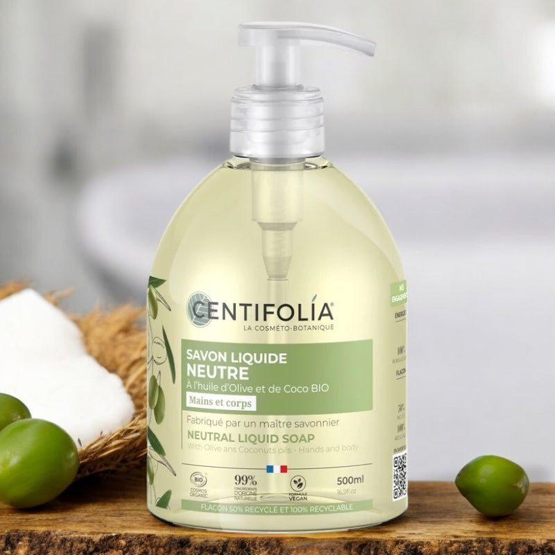 Centifolia - Neutrale Flüssigseife Olive & Kokos BIO 500ml