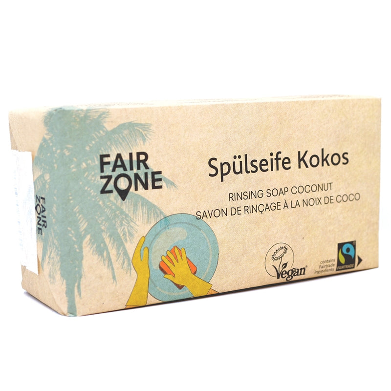 Fair Zone - Savon vaisselle solide naturel noix de coco 450g