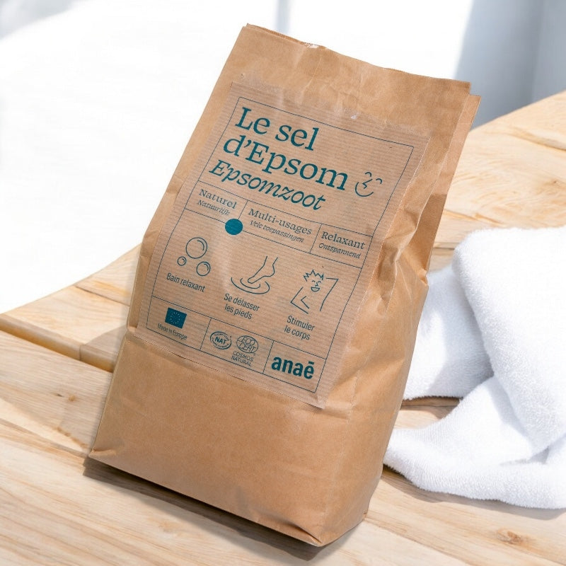 Anaé - Sel d'Epsom 2,5kg - sulfate de magnésium pour le bain
