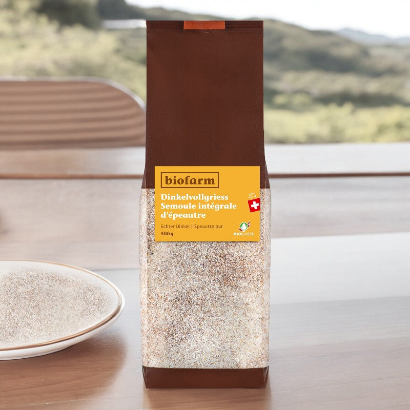 Biofarm - Semoule intégrale d'épeautre suisse BIO 500g