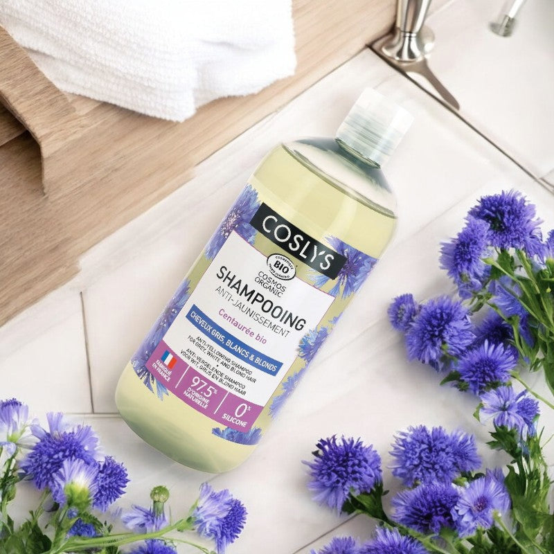 Coslys - Shampoo Anti-Gelbstich Kornblume BIO 500ml