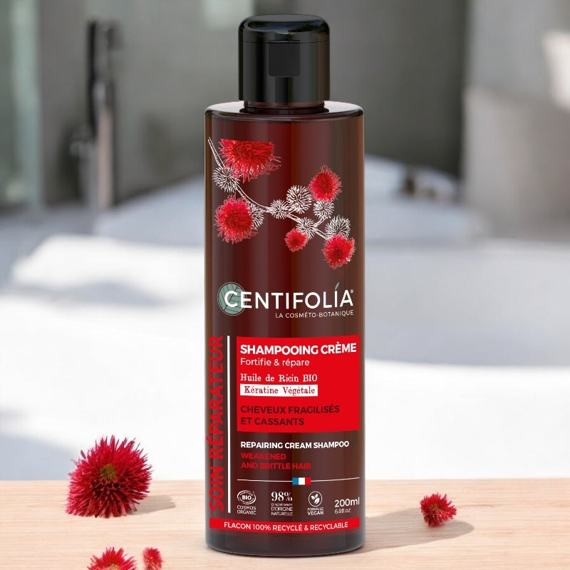 Centifolia - Shampooing crème réparateur BIO ricin & kératine 200ml