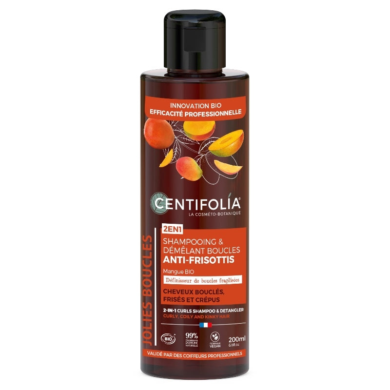 Centifolia - Shampooing & démêlant jolies boucles BIO mangue 200ml