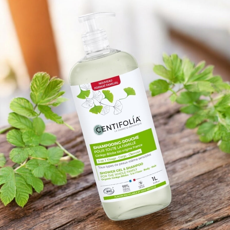 Centifolia - Shampooing douche famille BIO ginkgo biloba 1l