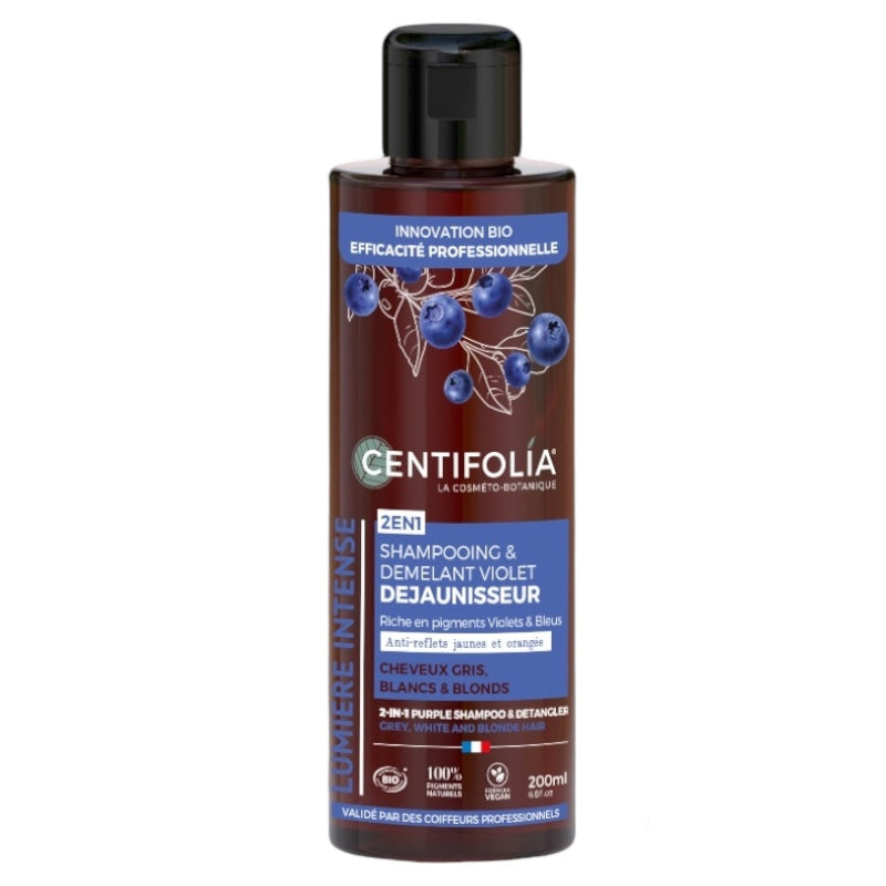 Centifolia - Violettes Shampoo & Spülung gegen Gelbstich Heidelbeere BIO 200ml