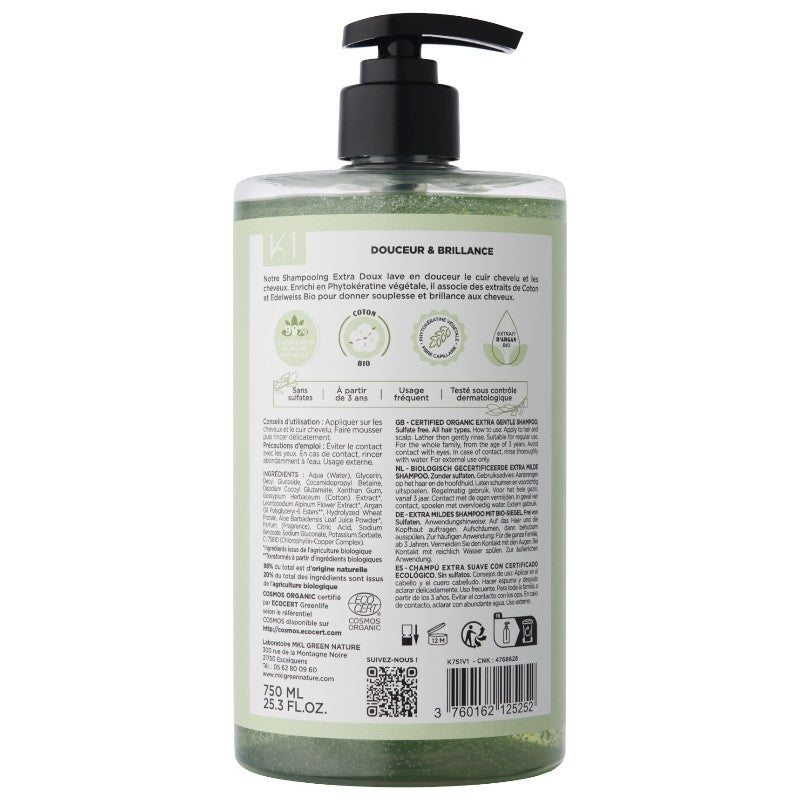 Extra sanftes Shampoo Baumwolle BIO