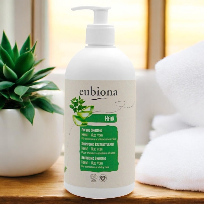 Eubiona - Shampooing restructurant BIO henné & aloe vera 500ml