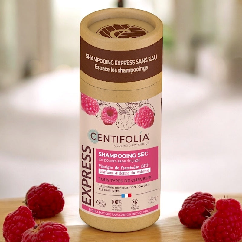 Centifolia - Shampooing sec en poudre sans rinçage BIO framboise 50g