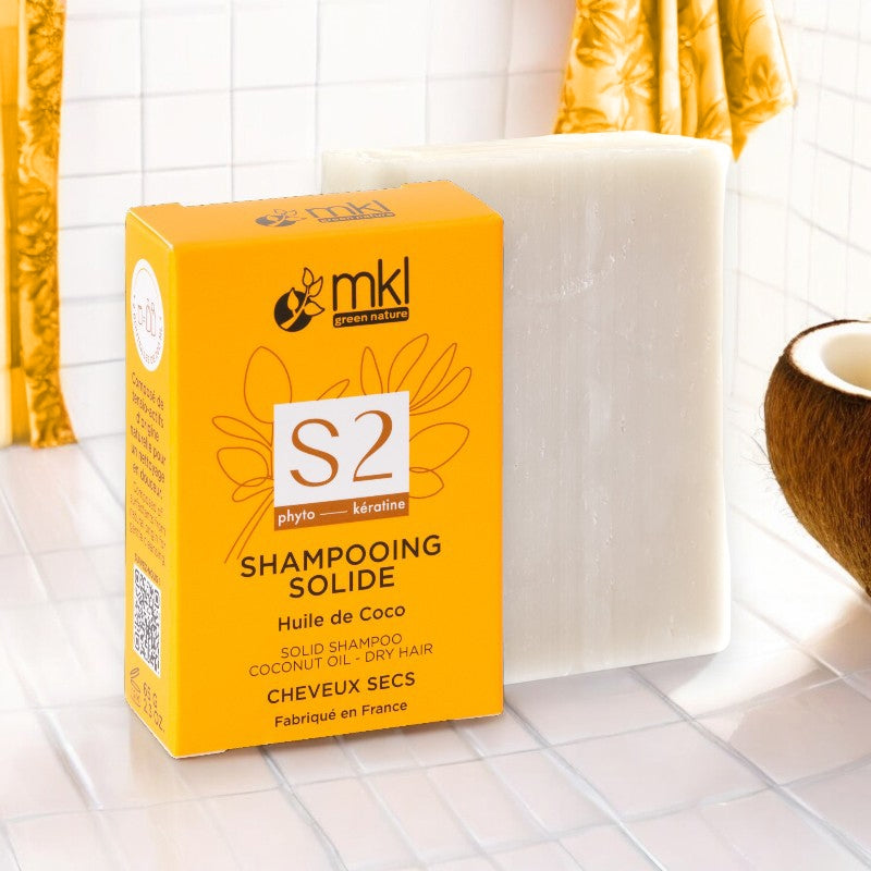 Festes Shampoo für trockenes Haar natürlich Kokos