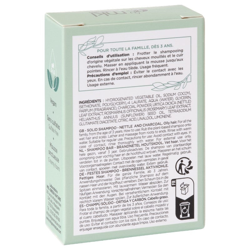 Festes Shampoo reinigend Aktivkohle