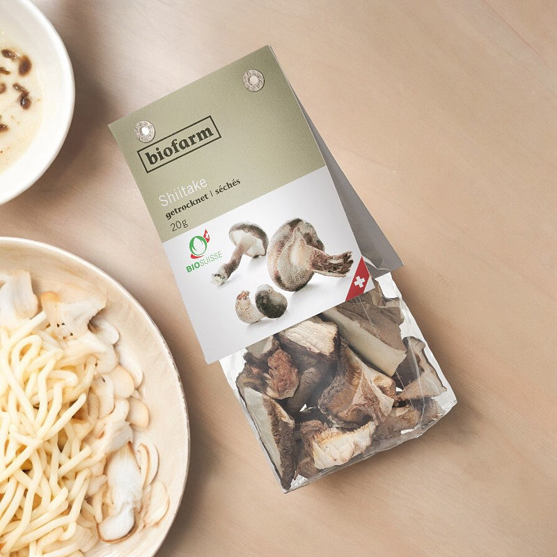 Biofarm - Shiitaké séchés suisses BIO 20g