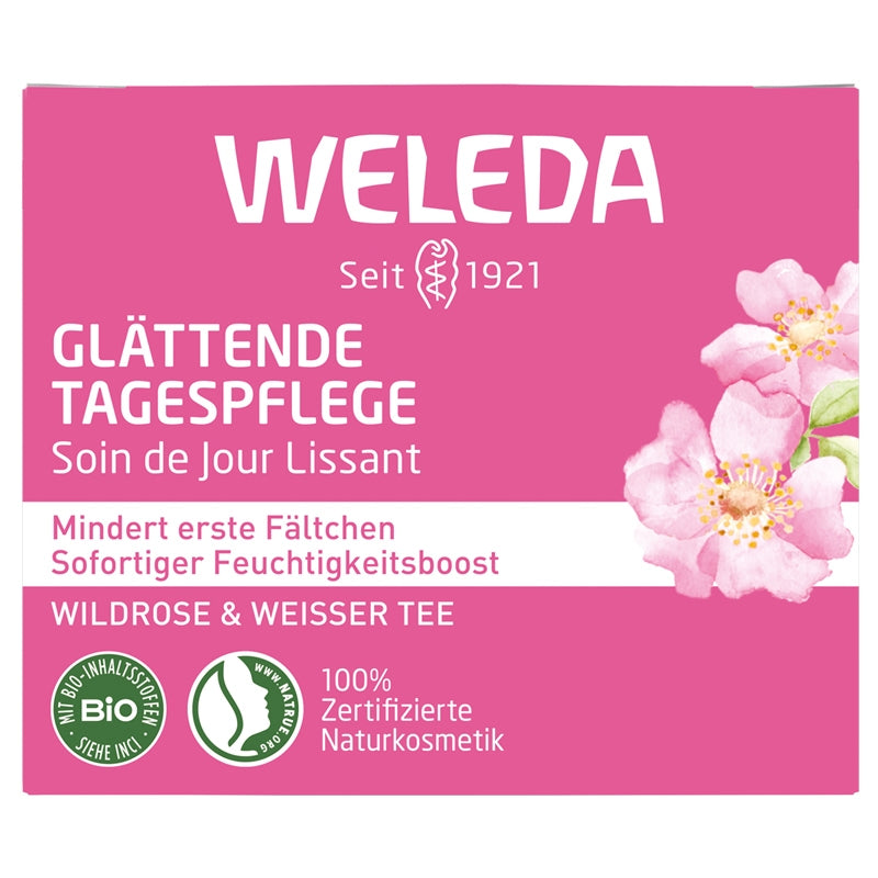 Glättende Tagespflege Wildrose & Weißer Tee BIO