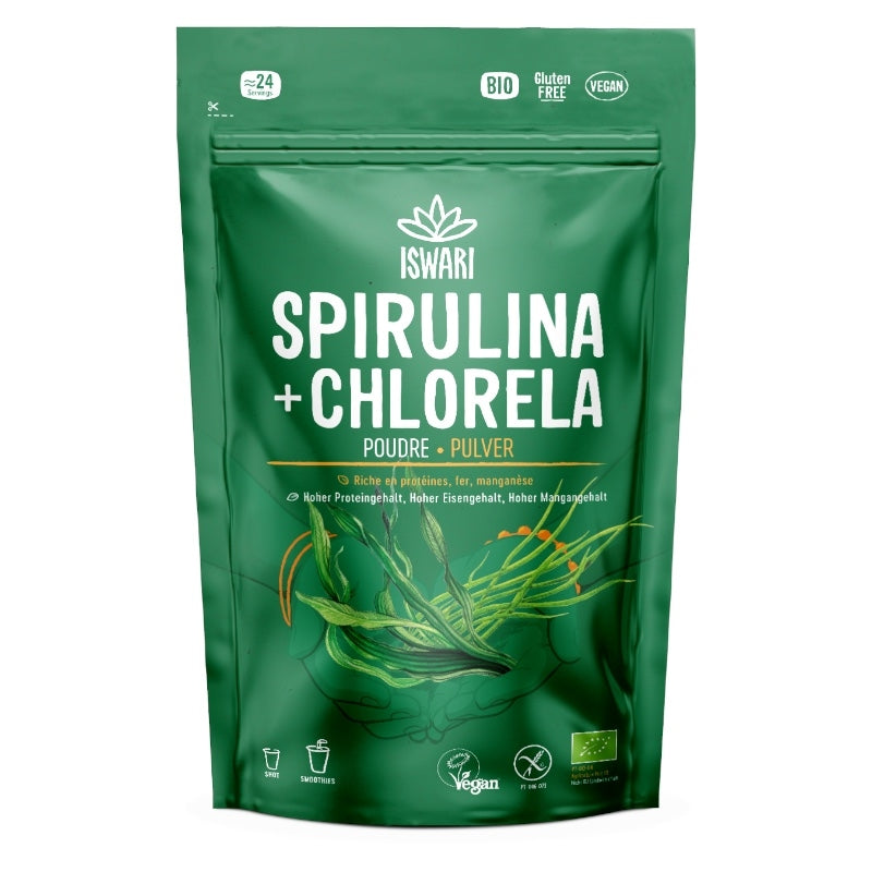 Iswari - Spirulina & Chlorella Pulver Bio 125g