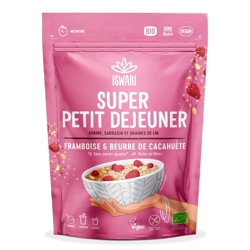 Iswari - Super Bio Himbeer-Erdnuss-Frühstück - 360g 360g