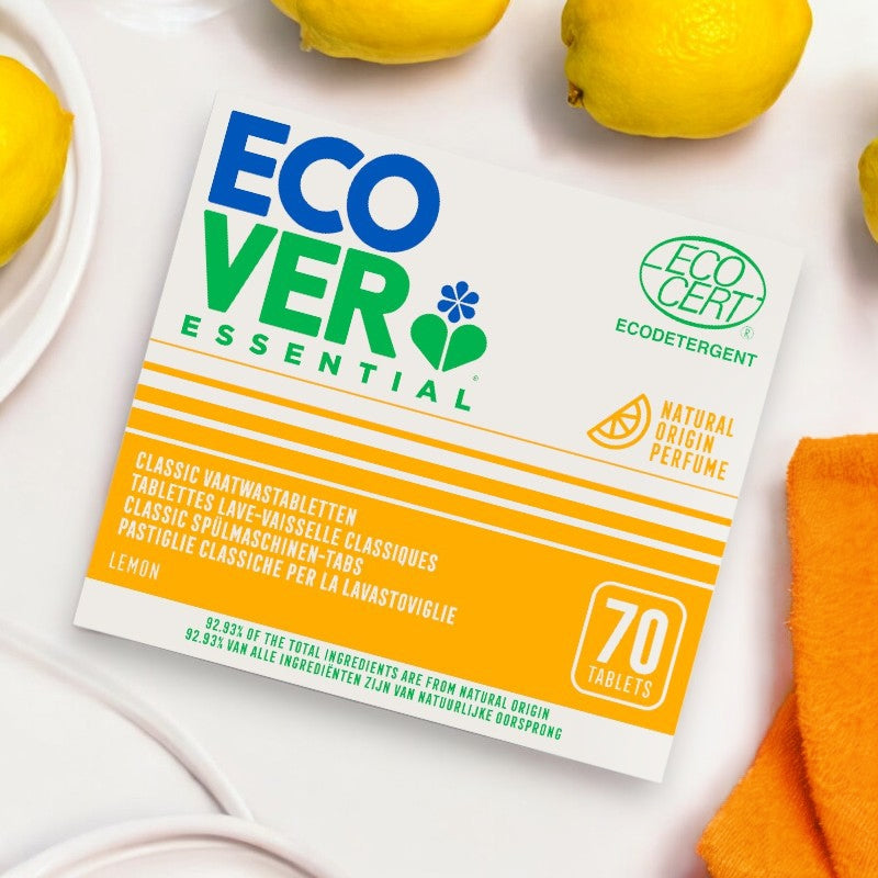 Ecover - Umweltfreundliche, klassische Geschirrspültabs mit Zitronengeschmack 70 tablettes, 1,4kg