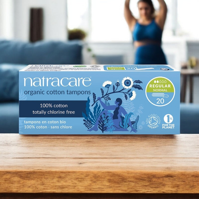 Bio-Tampons ohne Applikator Regular leichte bis mittlere Blutung Natracare - 20 Stück