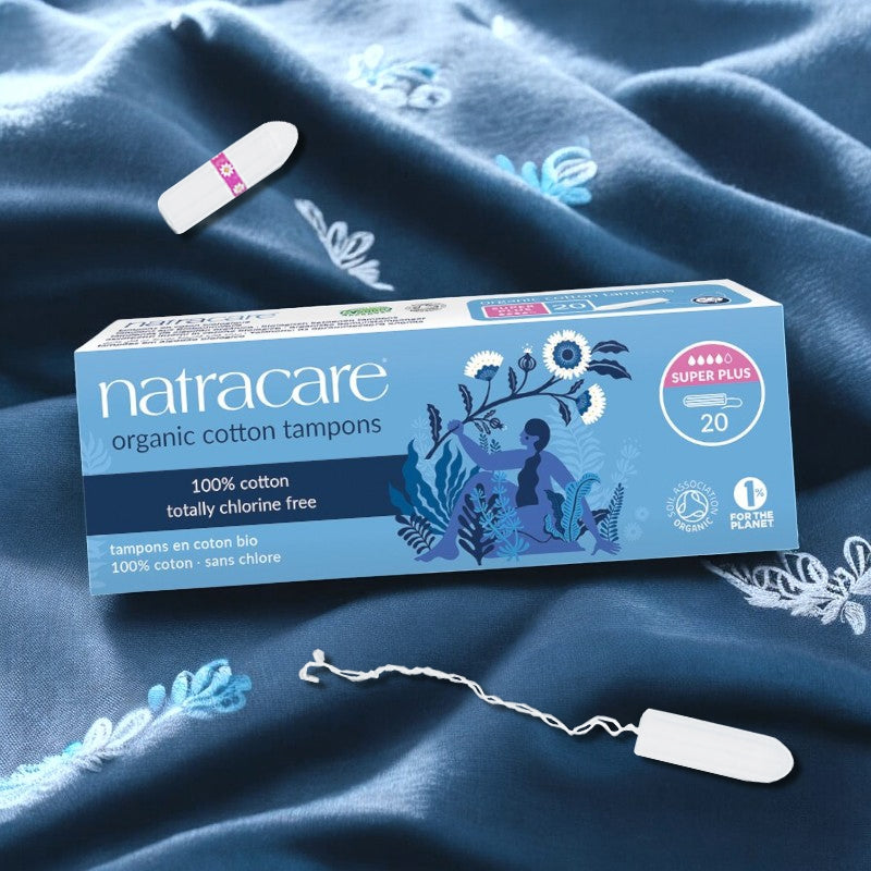 Tampons bio sans applicateur Super plus flux fort Natracare - 20 pièces