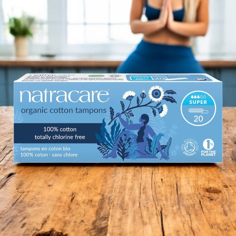 Tampons bio sans applicateur Super flux moyen à fort Natracare - 20 pièces