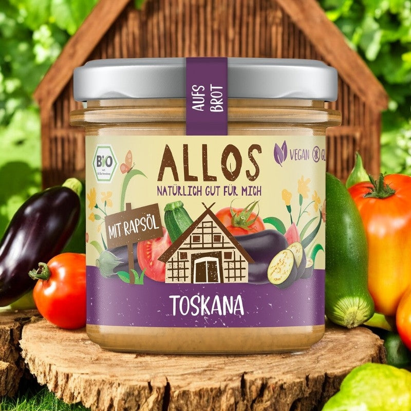 Allos - Tartinade à la toscane BIO aubergines & courgettes 140g