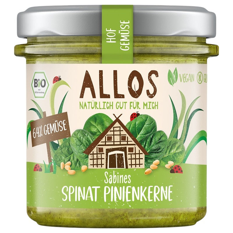 Allos - Aufstrich Spinat & Pinienkerne BIO 135g
