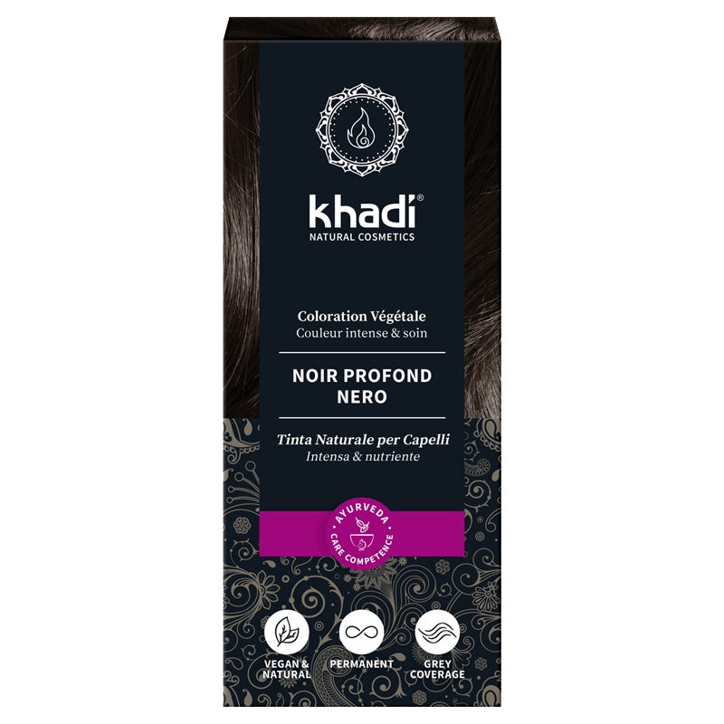 Khadi - Teinture aux plantes BIO noir profond 100g