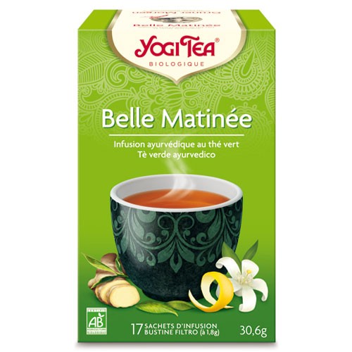Thé vert jasmin, gingembre & zeste de citron BIO Belle Matinée
