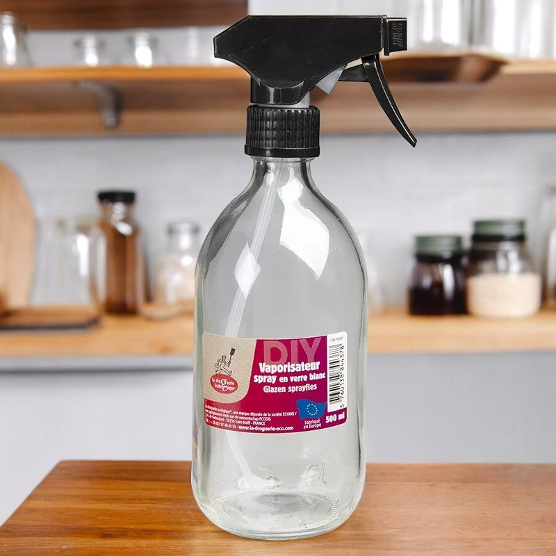 Vaporisateur spray en verre transparent